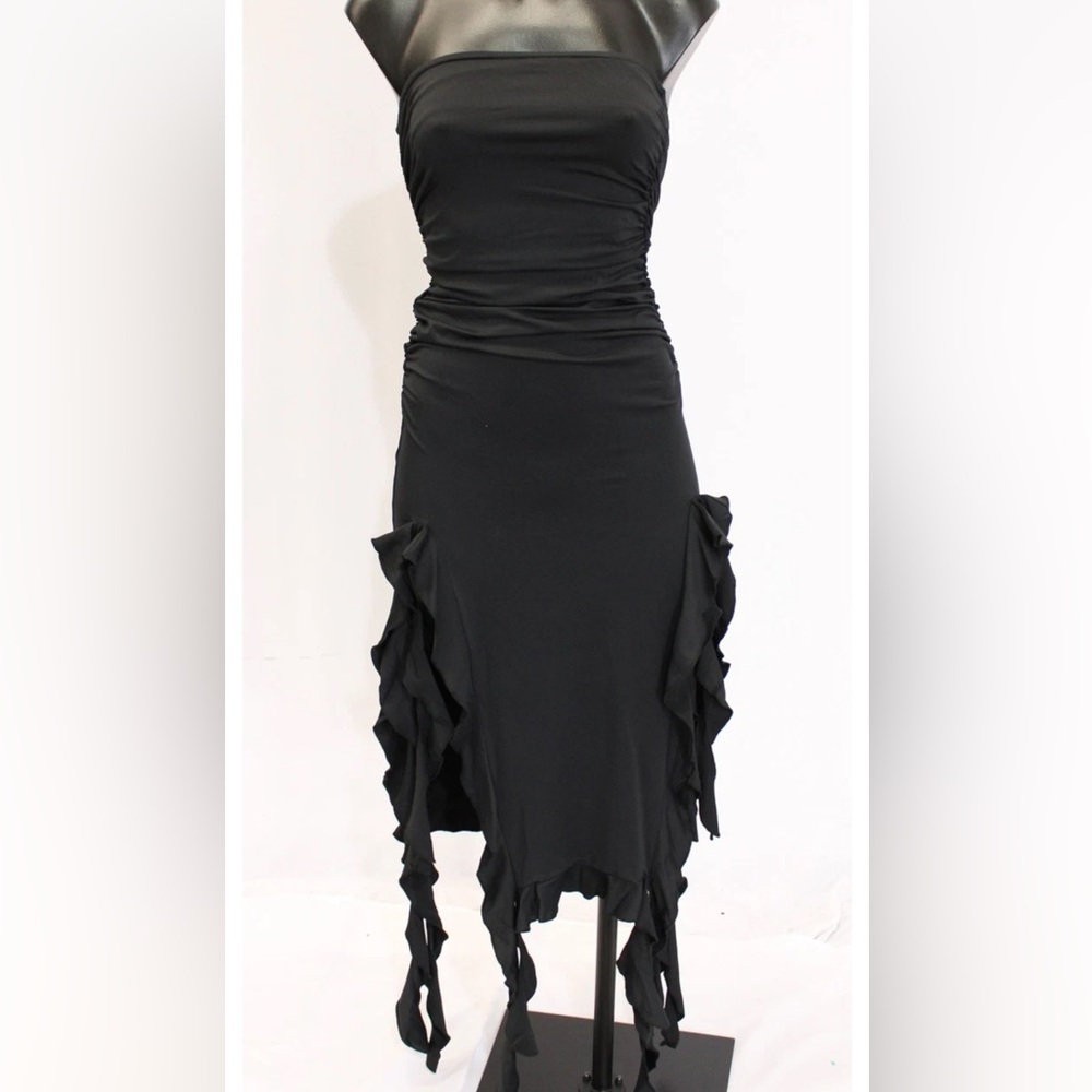 Urban Revivo Elegant Black ruffle Dress XS - Picture 2 of 8